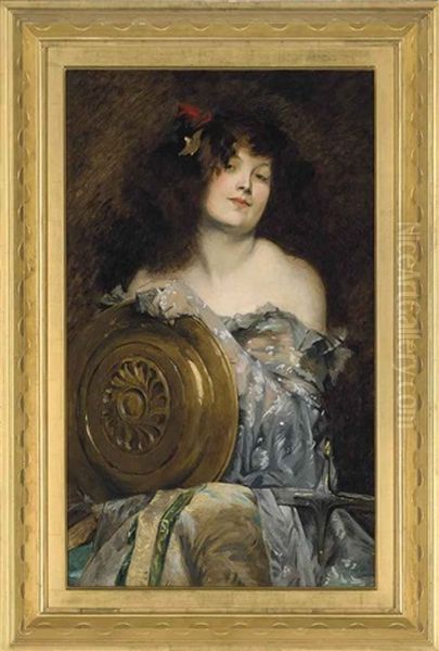 Portrait Of The Artist As Salome Oil Painting by Juana Romani