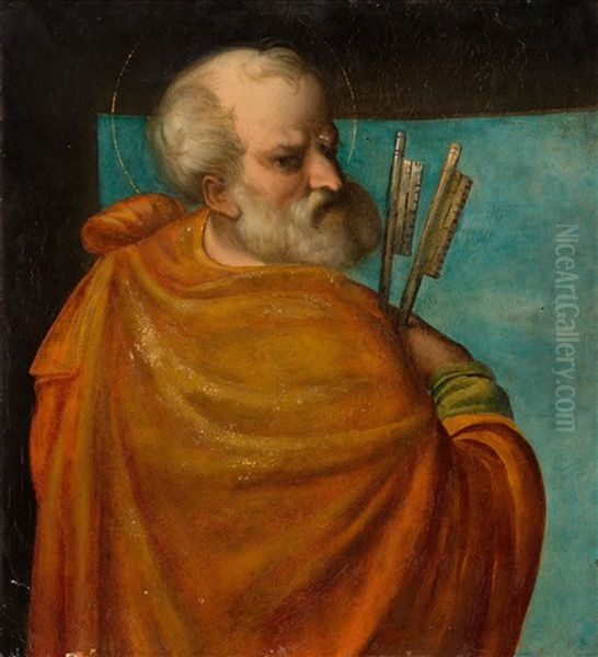 Saint Peter Oil Painting by  Romanino (Girolamo Romani)