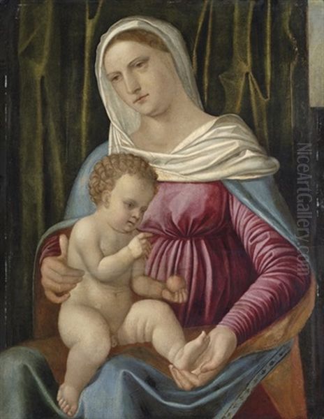 The Madonna And Child Oil Painting by  Romanino (Girolamo Romani)