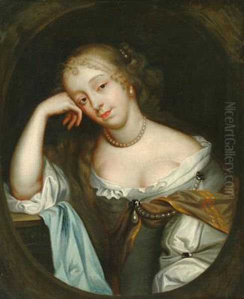 Portrait Of A Lady Oil Painting by Pieter Borsselaer