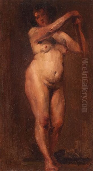 Studiu De Nud Oil Painting by Alexandru Romano