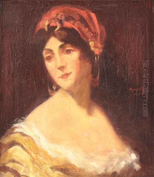 Carmen Oil Painting by Alexandru Romano