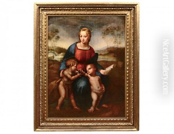 The Madonna Of The Nightingale Oil Painting by Giulio Romano