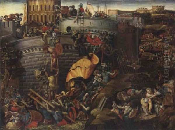 The Capture Of Carthage Oil Painting by Giulio Romano