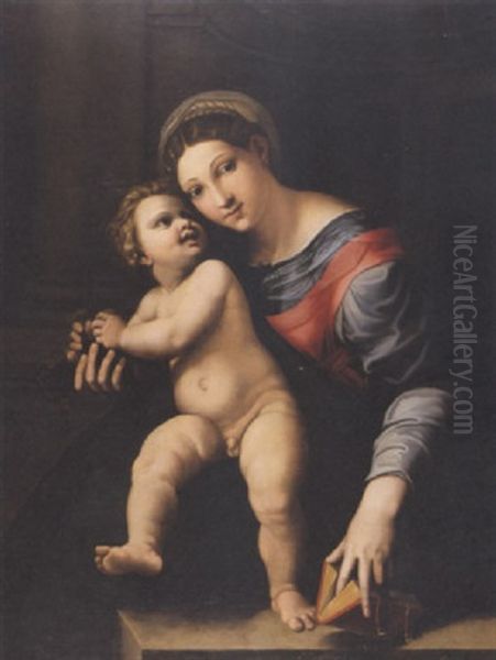 Madonna Con Bambino Oil Painting by Giulio Romano