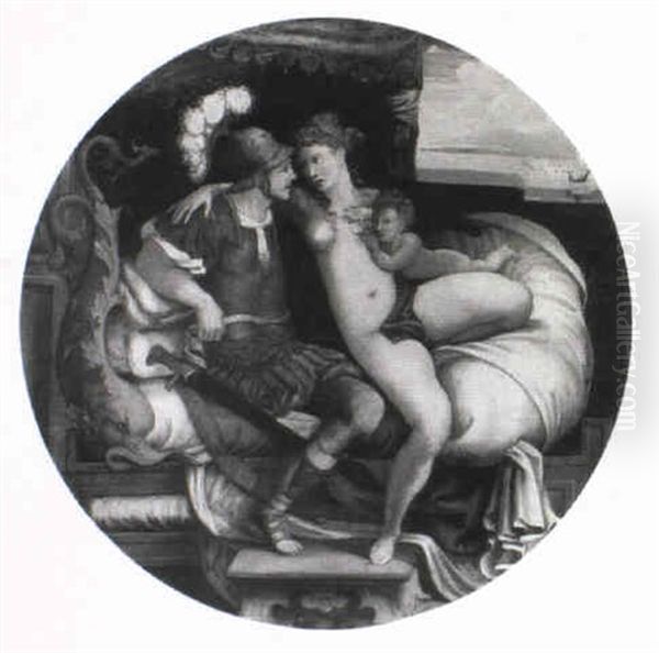 Venus And Mars Oil Painting by Giulio Romano