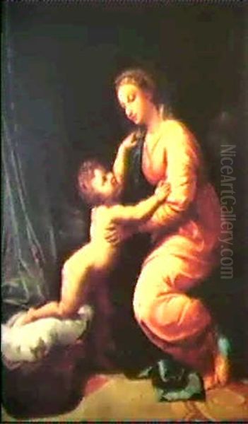 Madonna Mit Kind Oil Painting by Giulio Romano