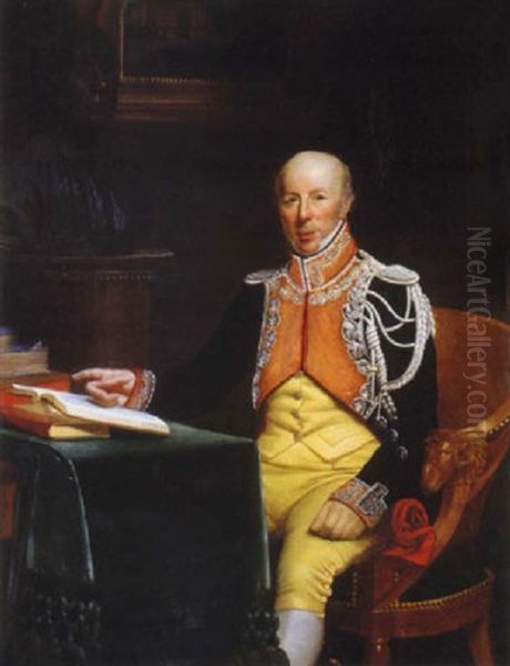 Portrait Du Docteur Joseph Souberbielle, Chirurgien En Chef De La Garde Imperiale Oil Painting by  Romany (Adele Romanee)