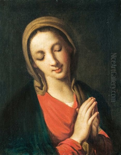 Mary Oil Painting by Janos Rombauer