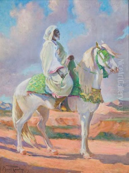 Cavalier Marocain, Meknes Oil Painting by Maurice Romberg De Vaucorbeil