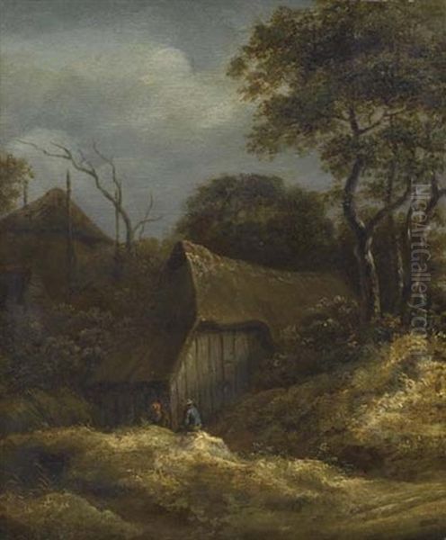 Landschaft Mit Bauernhaus Oil Painting by Salomon Rombouts