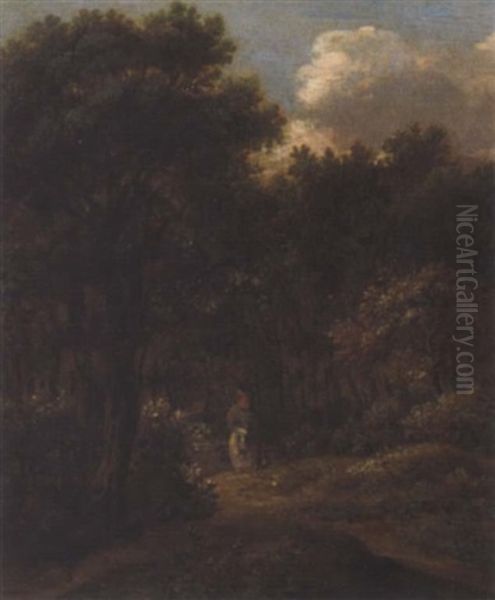 Waldlandschaft Mit Einem Reiter by Salomon Rombouts