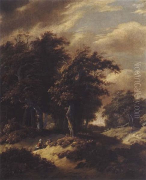 Waldlandschaft Mit Rastenden Oil Painting by Salomon Rombouts