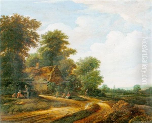 Landschaft Mit Bauernhaus Oil Painting by Salomon Rombouts