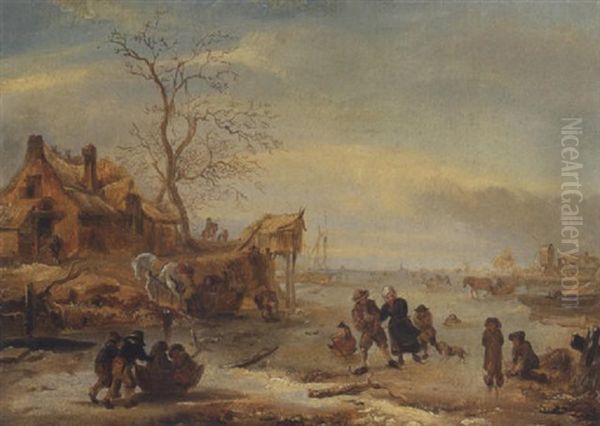 Hollandische Winterlandschaft by Salomon Rombouts