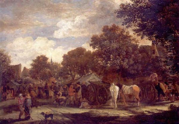 Escena De Mercado by Salomon Rombouts