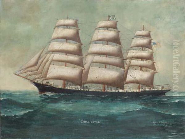 The Chillicothe In Australian Waters Oil Painting by Reginald Arthur Borstel