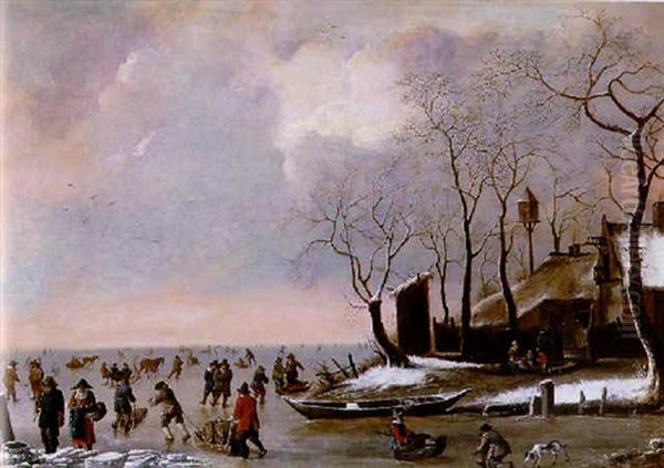 Les Joies De L'hiver Oil Painting by Salomon Rombouts