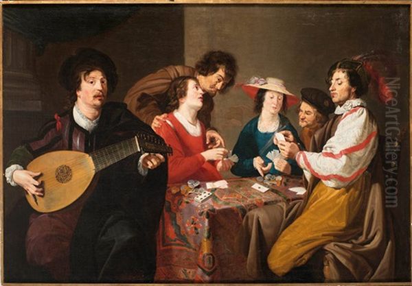 La Partie De Cartes Oil Painting by Theodoor Rombouts