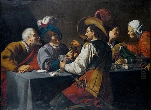 The Card Sharps Oil Painting by Theodoor Rombouts