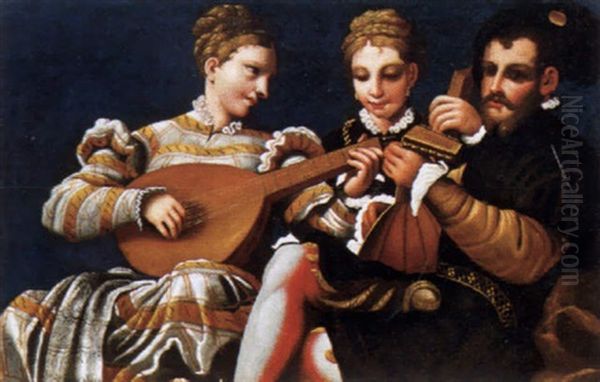 Musizierende Gesellschaft Oil Painting by Theodoor Rombouts