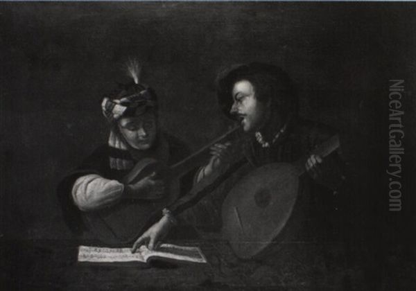 La Lecon De Musique Oil Painting by Theodoor Rombouts