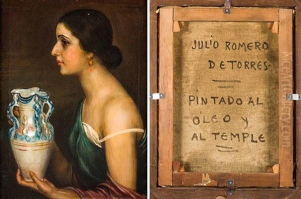 Retrato De La Bailaora Conchita Triana, C.1924-26 Oil Painting by Julio Romero De Torres