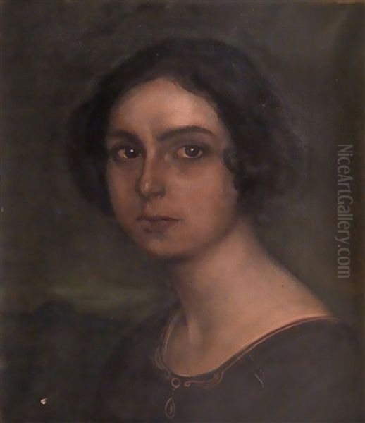 Retrato De Joven Oil Painting by Julio Romero De Torres