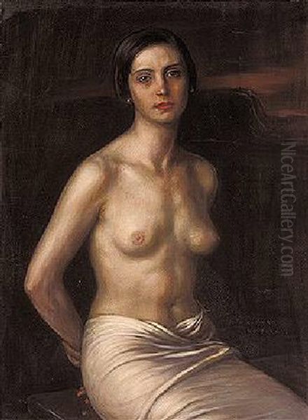 Esclava Oil Painting by Julio Romero De Torres