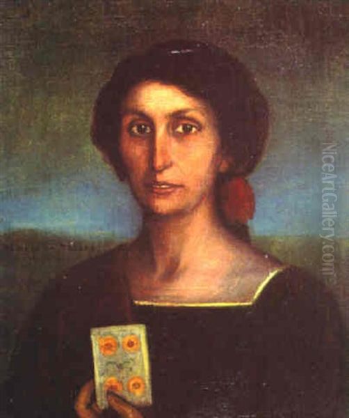 La Sibila Oil Painting by Julio Romero De Torres