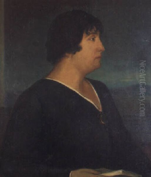 Retrato De Colombine Oil Painting by Julio Romero De Torres