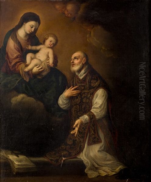 San Alfonso Maria De Ligorio Oil Painting by Juan De Sevilla Romero Y Escalante