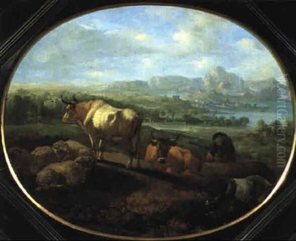 Hirt In Einer Landschaft Oil Painting by Willem Romeyn