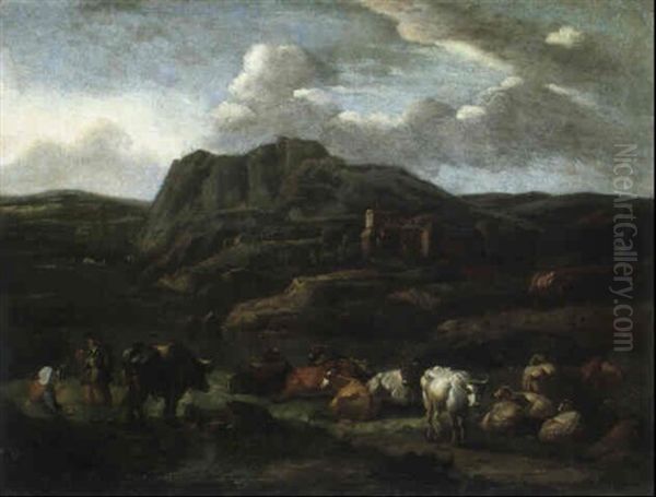 Pastorale Landschaft Oil Painting by Willem Romeyn