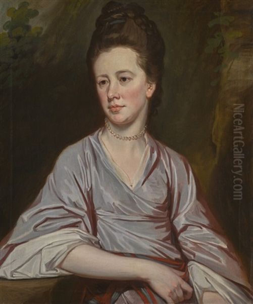 Portrait Of Miss Joan Knatchbull by George Romney