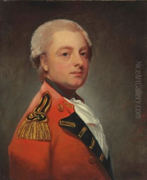 Sir Michael Le Fleming, 4th Bt. (1748-1806), Bust-length Oil Painting by George Romney