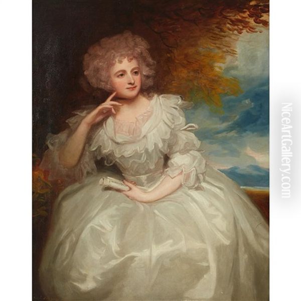 Lady Sarah Young Oil Painting by George Romney