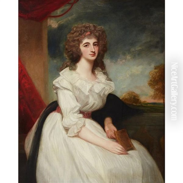 Lady Margery Macleod Oil Painting by George Romney