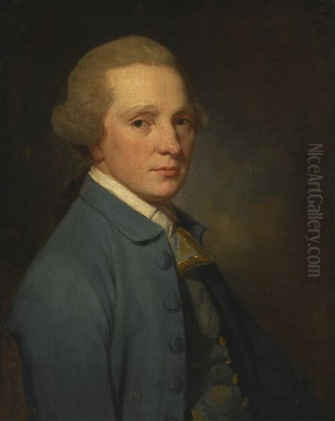 Portrait Of John Augustus Richter Oil Painting by George Romney