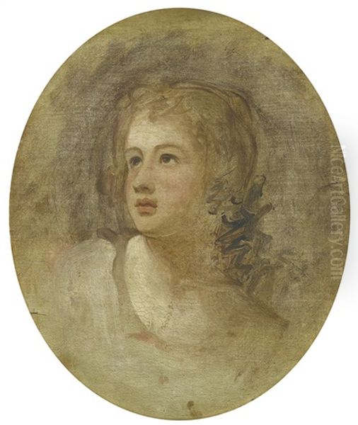 Portrait Of Girl Oil Painting by George Romney