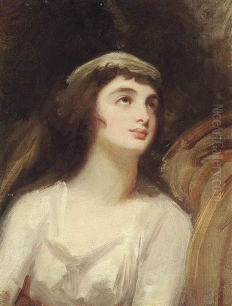 Portrait Of A Lady, Bust-length Oil Painting by George Romney