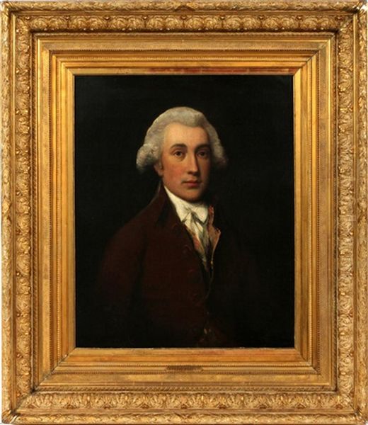 Major Erskine Oil Painting by George Romney