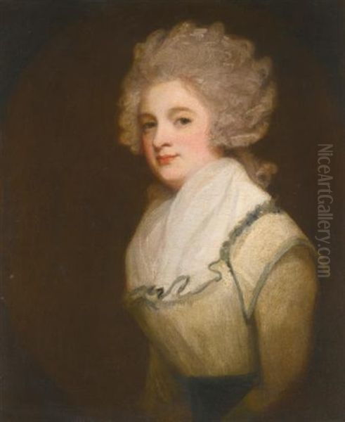 Portrait Of A Lady, Possibly Frances, Countess Of Eglinton Oil Painting by George Romney