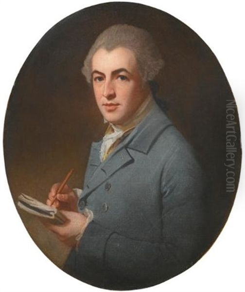 Portrait Of William Hayley Oil Painting by George Romney