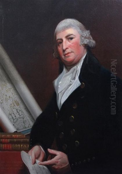 Portrait Of Sir William Fraser, Of Ledeclune And Morar, 1st Baronet (1737-1818) Oil Painting by George Romney