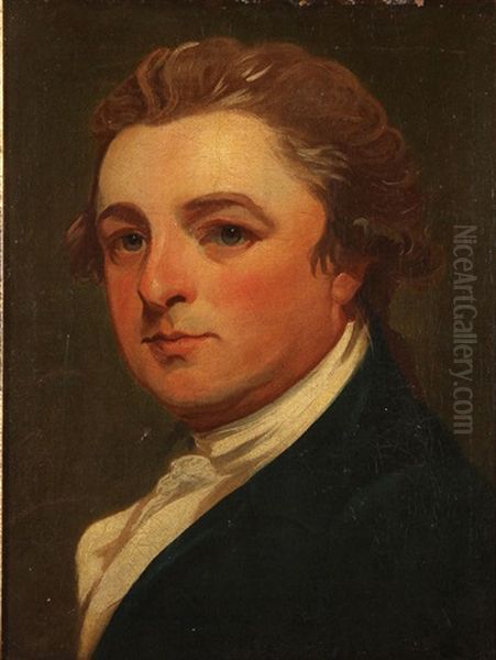 Bust Portrait Of A Gentleman (mr.tomsall?) Oil Painting by George Romney