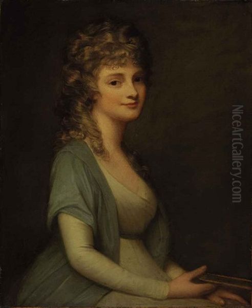 Portrait Of Mrs. Bruce Oil Painting by George Romney