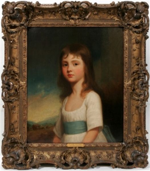 Portrait Of Frances Harriet Kindersley Oil Painting by George Romney