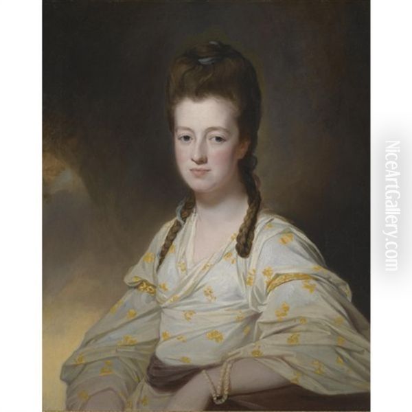 Portrait Of Lady Dorothy Cavendish, Wife Of William Cavendish Bentinck, 3rd Duke Of Portland Oil Painting by George Romney