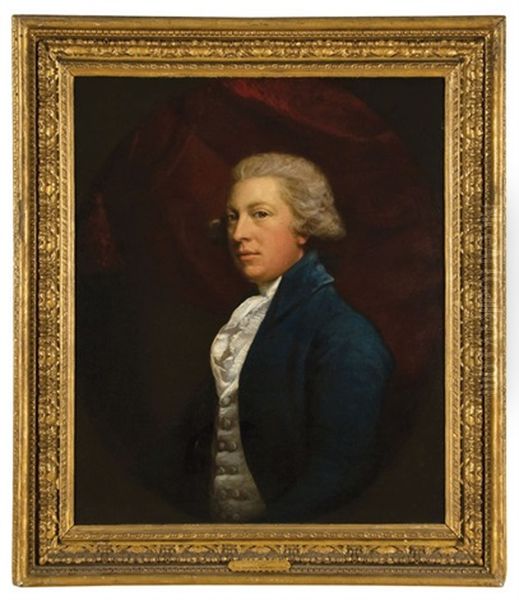 Portrait Of Sir Corbet D'avenant Corbet, Bart Oil Painting by George Romney